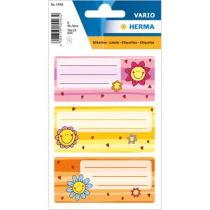 5593 Schuletiketten Blumengesichter