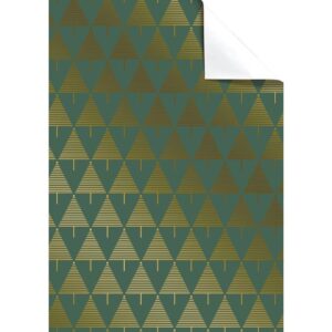 Weihnachts-Metallicpapier, Walo, grün dunkel, 70x100cm