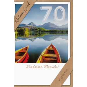 Geburtstagskarte Zahl 70 - Nature Card, inkl. Umschlag