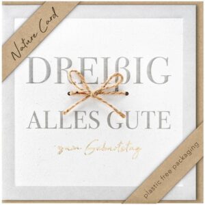 Geburtstagskarte Zahl 30 - Nature Card, inkl. Umschlag