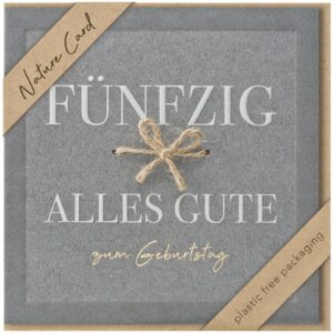 Geburtstagskarte Zahl 50 - Nature Card, inkl. Umschlag