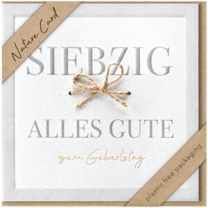 Geburtstagskarte Zahl 70 - Nature Card, inkl. Umschlag