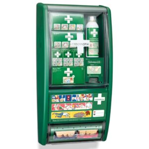 Erste Hilfe Station - 29 x 12 x 56 cm, gefüllt, grün