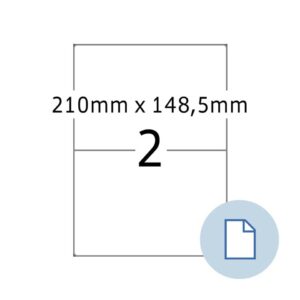 58102 Folienetiketten - 210 x 148,5mm, weiß, strapazierfähig, extrem stark haftend, matt, 500 Stück