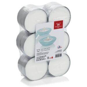 Teelicht - weiß, 12 Stück, Metallhülle