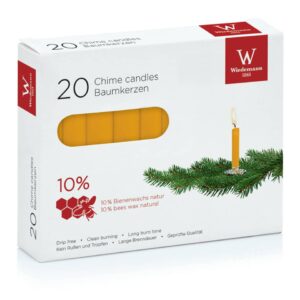Christbaumkerze - natur 10% Bienenwachs, 20 Stück