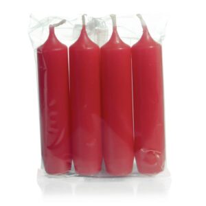 Adventskerze Stumpen - 110 x 22 mm, rot, 4er Packung