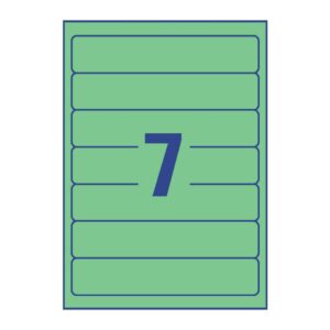 L4764-20 Ordner-Etiketten - schmal/kurz, (A4 - 20 Blatt) 140 Stück, grün