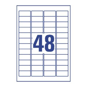 J4791-25 Adress-Etiketten - 45,7 x 21,2 mm, weiß, 1.200 Etiketten/25 Blatt, permanent, Absender-Etikett