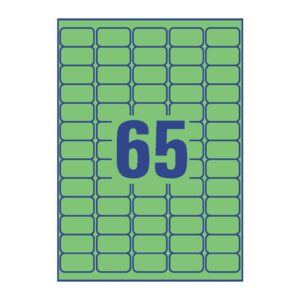 L4792-20 Etiketten - 38,1 x 21,2 mm, grün, 1.300 Etiketten/20 Blatt, wiederablösbar
