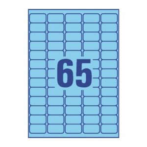 L4791-20 Etiketten - 38,1 x 21,2 mm, blau, 1.300 Etiketten/20 Blatt, wiederablösbar