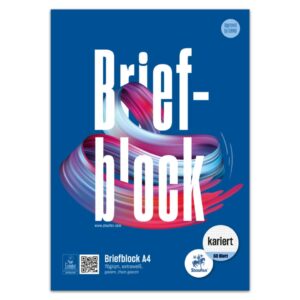 Briefblock - A4, 50 Blatt, 70 g/qm, 5 mm kariert, 2-fach Lochung