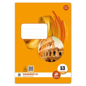 Vokabelheft - LIN53, A4, 24 Blatt, 80 g/qm, 9 mm liniert mit 1 MST