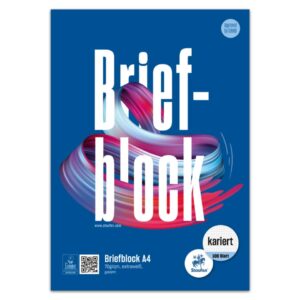 Briefblock - A4, 100 Blatt, 70 g/qm, 5 mm kariert, 4-fach Lochung