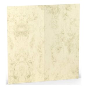 Briefkarte Paperado - DL, 220 g/qm, doppelt, hoch, planliegend, chamois marmora
