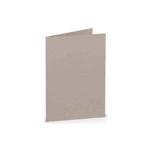Briefkarte Paperado - A7, 220 g/qm, doppelt, hoch, taupe gerippt