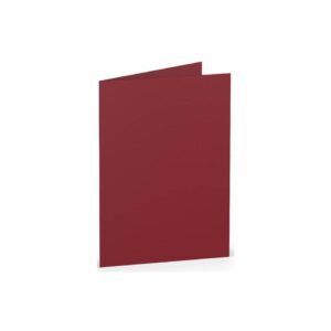 Briefkarte Paperado - A7, 220 g/qm, doppelt, hoch, rosso gerippt