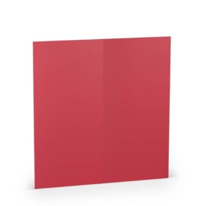 Briefkarte Paperado - DL, 220 g/qm, doppelt, hoch, planliegend, rot gerippt