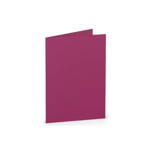 Briefkarte Paperado - A7, 220 g/qm, doppelt, hoch, amarena gerippt
