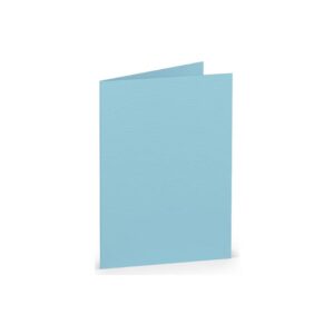 Briefkarte Paperado - A7, 220 g/qm, doppelt, hoch, aqua gerippt