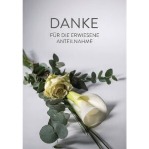 Trauerdank - 5 Stück, inkl. Umschlag