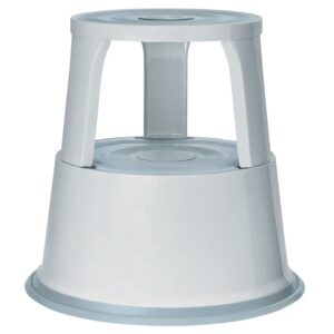 Rollhocker Metall lichtgrau