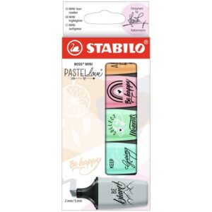 Textmarker - BOSS® MINI Pastellove®- 5er Pack - 5 Pastell-Farben