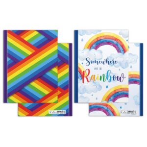 Notizbuch Rainbow - A4, blanko, 96 Blatt, sortiert