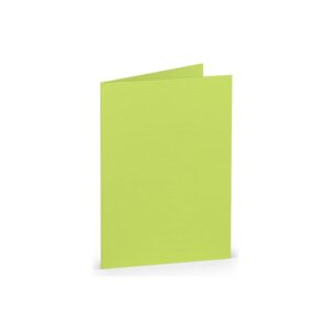 Briefkarte Paperado - A7, 220 g/qm, doppelt, hoch, maigrün gerippt