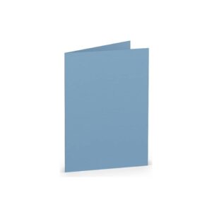 Briefkarte Paperado - A7, 220 g/qm, doppelt, hoch, dunkelblau gerippt