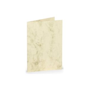 Briefkarte Paperado - A7, 220 g/qm, doppelt, hoch, chamois marmora