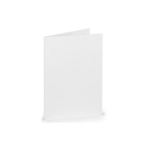 Briefkarte Paperado - A7, 220 g/qm, doppelt, hoch, weiß gerippt
