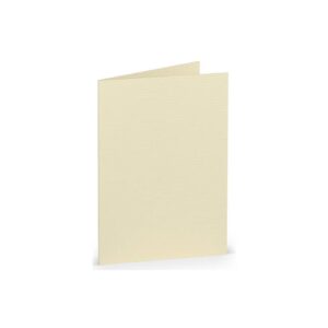 Briefkarte Paperado - A7, 220 g/qm, doppelt, hoch, chamois gerippt
