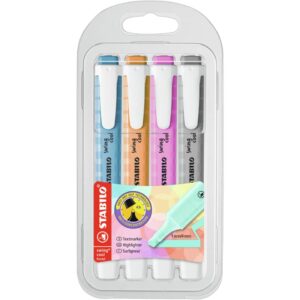 Textmarker swing® cool Pastel - Etui mit 4 Stiften, sortiert