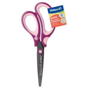 griffix® Schulschere - 15 cm, Sweet Berry, spitz, inkl. Namenssticker