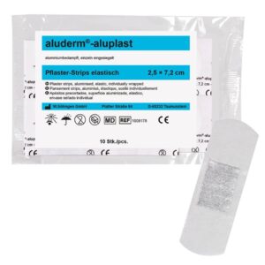 aluderm®-aluplast Pflaster-Stripes - elastisch, 2,5x7,2 cm, 10 Stück