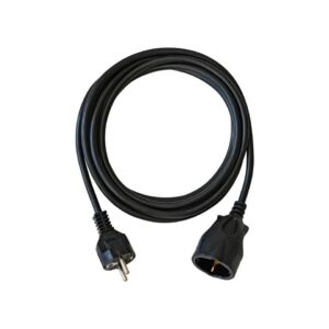 Kunststoff-Verlängerung - 3 m, schwarz, H05VV-F 3G1,5