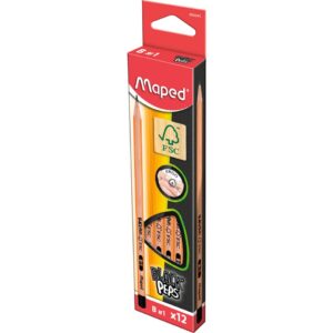 Bleistift BLACK'PEPS - B, schwarz/orange