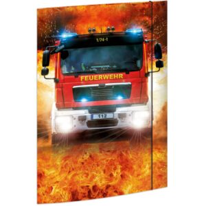 Zeichenmappe On Fire - A3, 3 Klappen mit Gummizug, Karton