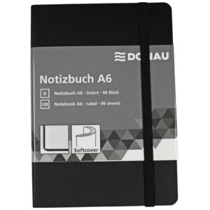 Notizbuch - A6, liniert, 192 Seiten, schwarz