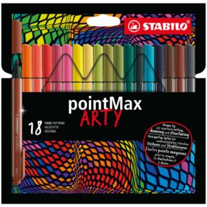 Filzschreiber pointMax - 0,8 mm, 18 Farben sortiert, Etui