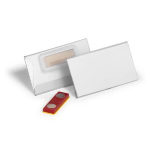Namensschild, Magnet, Kunststoff, transparent, 75 x 40 mm, 25 Stück