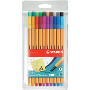 Fineliner point 88® Etui - 20er Pack - mit 20 verschiedenen Farben