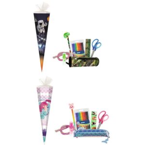 Schultüte - 7tlg. gefüllt, 50 cm, sortiert