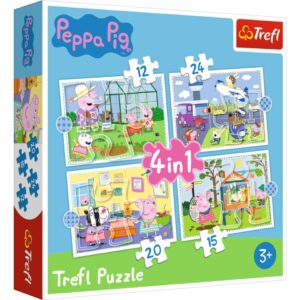 Puzzle 4 in 1 Peppa Pig - 12, 15, 20, 24 Teile