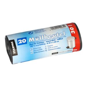 Müllbeutel - 30 L, LDPE, grau, 4x 20 Stück