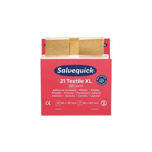 Pflaster-Strips - 6x 21 Stück, extra groß, elastische Textilpflaster, Nachfülleinsatz