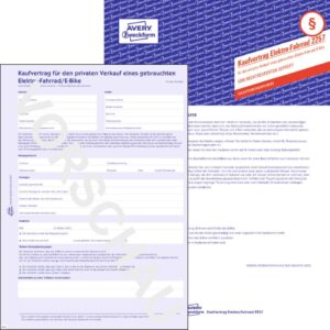 2257 Kaufvertrag - gebrauchtes E-Bikes, DIN A4, selbstdurchschreibend