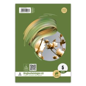 Ringbucheinlage - LIN5, A5, 50 Blatt, 70 g/qm, kariert
