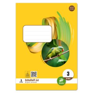 Heft LIN3 - A4 32 Blatt 80g/qm 9mm liniert